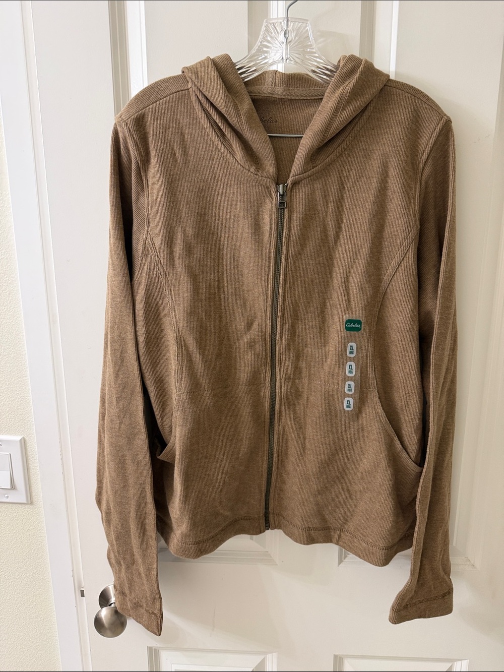 Cabela's Brown Zip-Up Hooded Sweatshirt